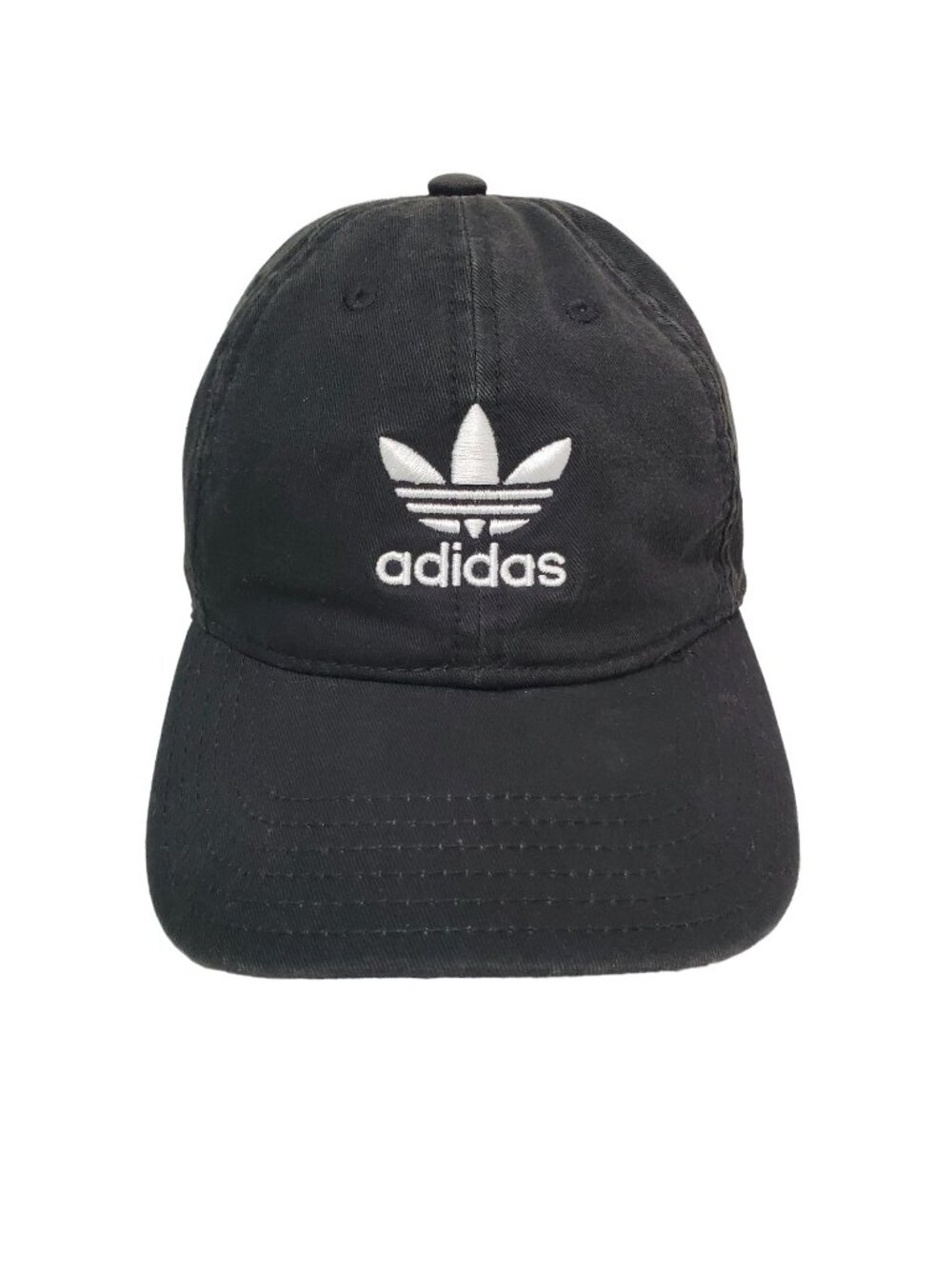 Adidas Embroidered Strap Back Baseball Cap Hat Black